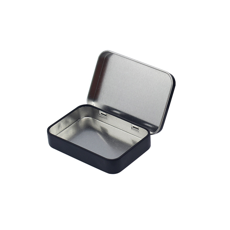Caja de hojalata esmerilado portátil cortaúñas pequeño producto ventana caja de hierro embalaje insignia U disco conmemorativo caja de almacenamiento de monedas