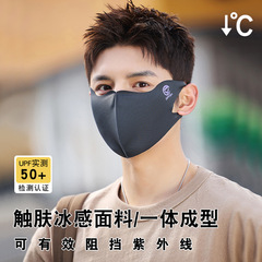 UPF50+防紫外線防曬男夏季戶外運動騎行釣魚全臉冰絲防曬面罩