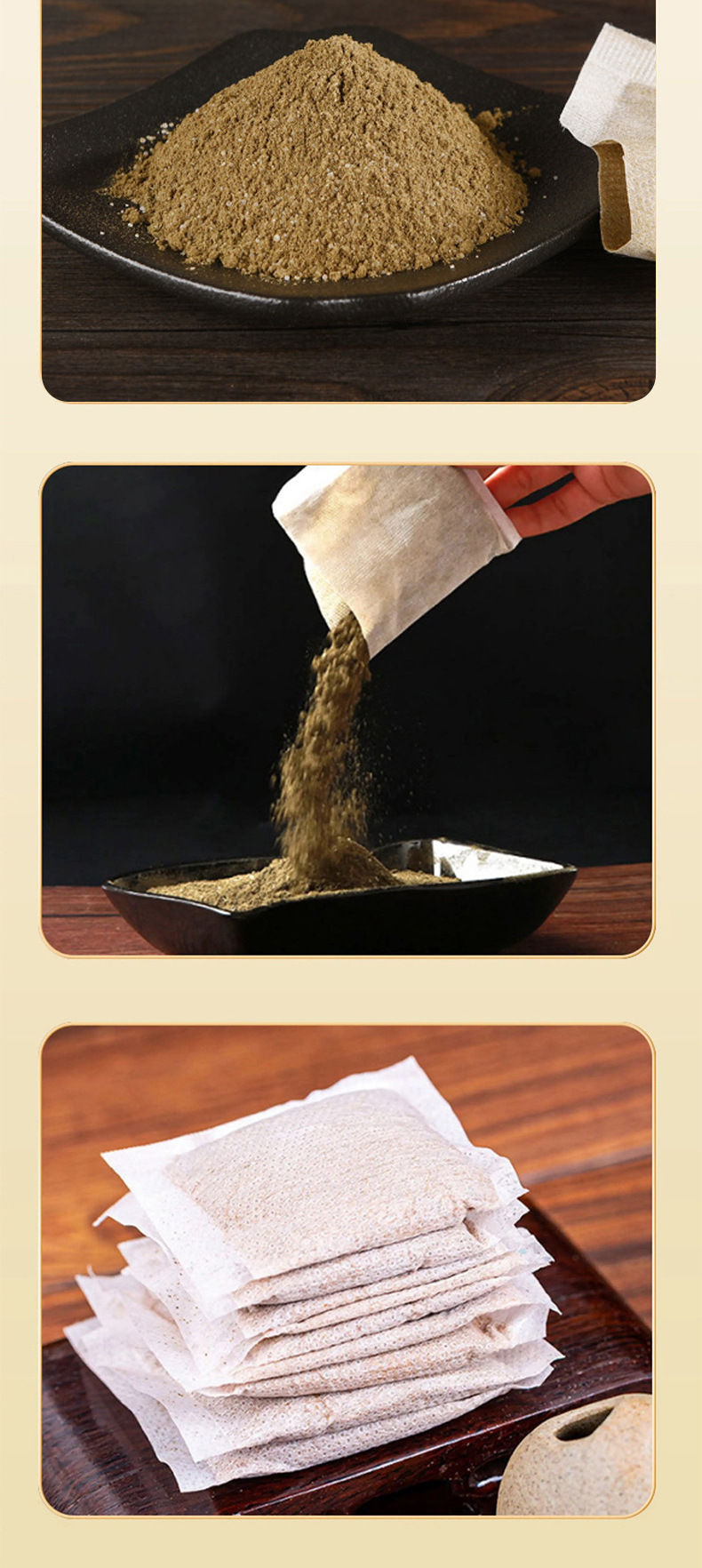 Mugwort Foot Soak Bags Ai Cao Herbal Bath Pack 6g x 30 Bags No Boil Traditional Wellness Soak details