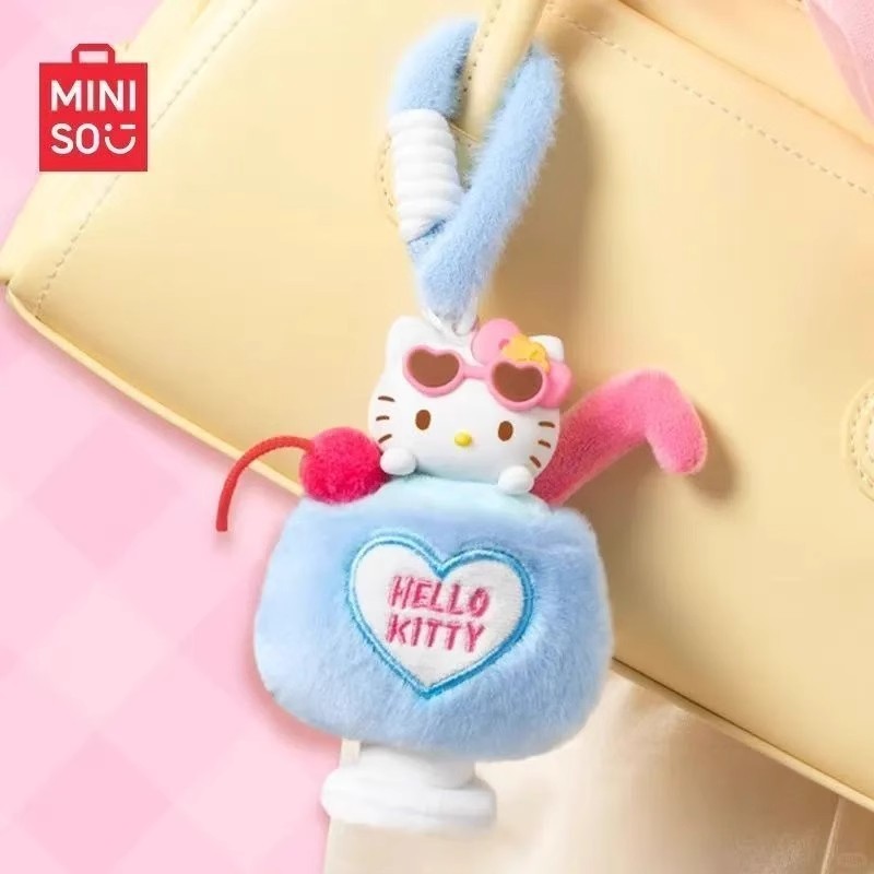 名创优品hellokittyHello夏日黑皮系列毛绒香薰变色盲盒挂件礼物|undefined