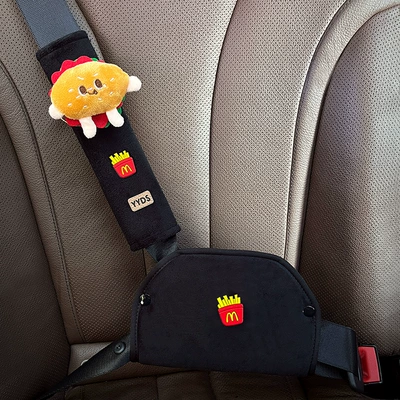 Belt Adjuster, Anti-Neck Strangulation, Seat belt shoulder pad - velvet-shield-big-burger-velvet-style-universal