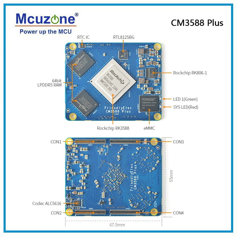Friendly CM3588Plus core board kit 16+256, RK3588 development board, 4xpcie3.0 support 8K