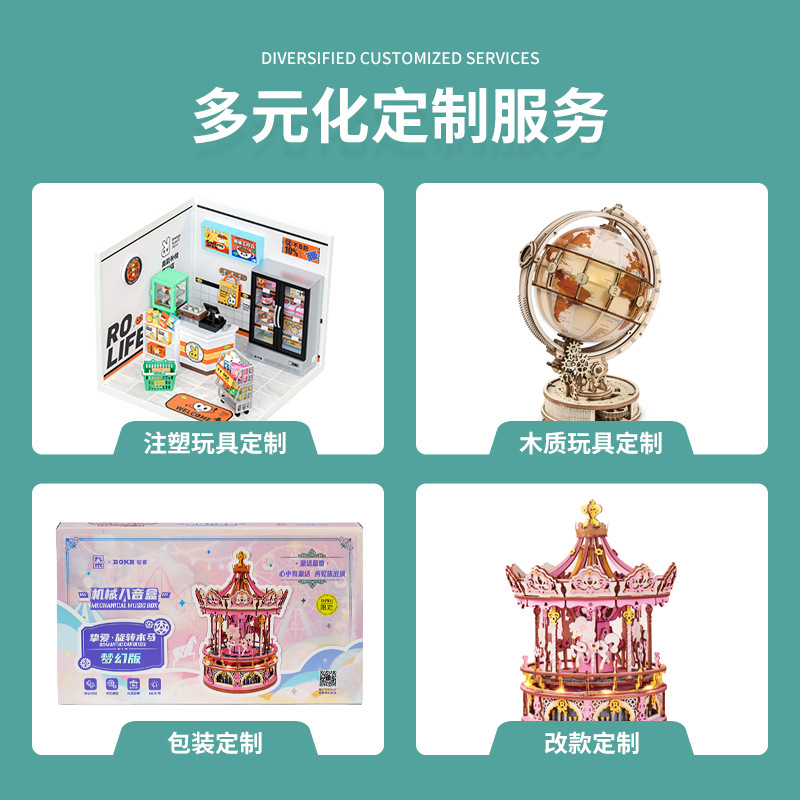 Ruo Ling Ruo Lai Diy Cottage Juguete ensamblado a mano Estructura de espiga y espiga de madera con luces Decoración de pie de libro de regalo creativo