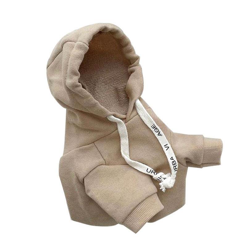 Otoño e invierno cachorro con capucha suéter ins estilo gato engrosado ropa de dos patas cachorro mediano y pequeño perro ropa para mascotas