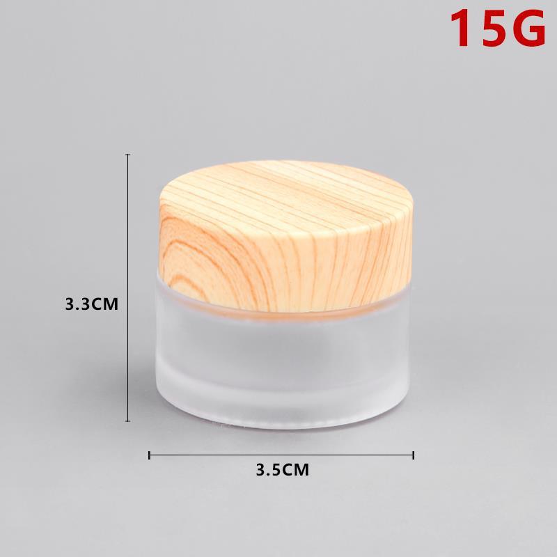 Grano de madera artesanal botella de vidrio cosmética esencia botella de vidrio cosmética sub-botella crema de tóner botella vacía