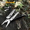 New product black outdoor convenient folding pliers combined multi -function knife pliers follow the camping mountaineering small tool tactical pliers