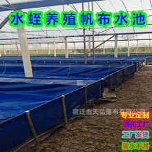帆布水池高密度养殖对虾池鱼池储水箱水蛭蚂蟥户外圆形防水蓄水池