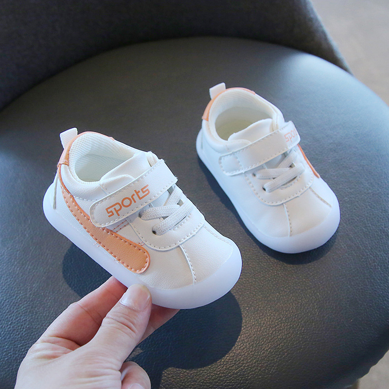 Primavera y otoño zapatos de bebé de los hombres 0-1-2 años de edad del bebé de fondo suave zapatos de niño transpirable otoño 8-10 meses de edad del niño Zapatos