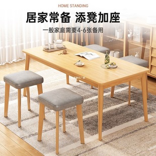 Wholesale Stools for Home Living Room Solid Wood Benches Stackable Square Stools Balcony Chairs New Chinese Style Strong Soft Bags for Changing Shoes