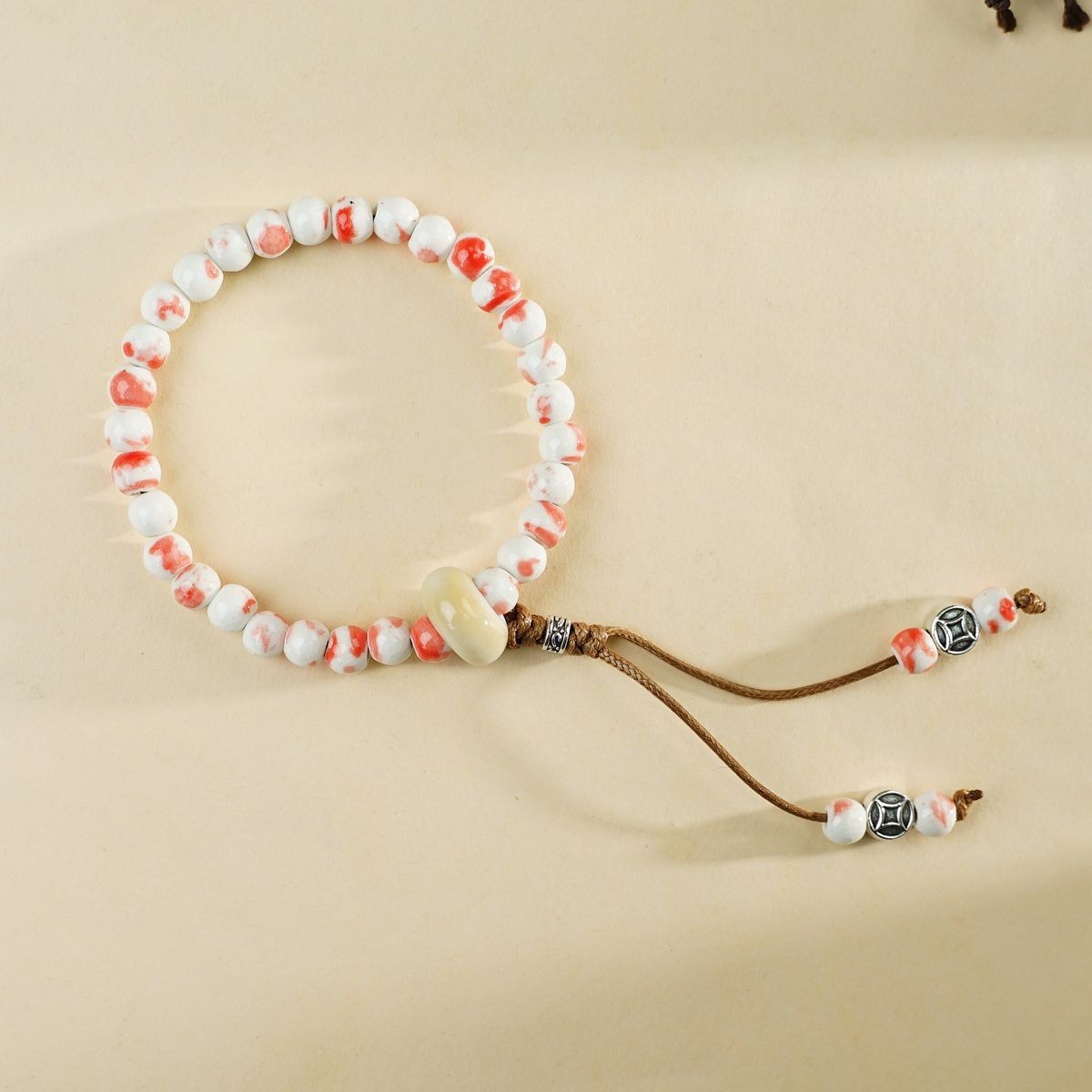 Jingdezhen pulsera de cerámica de verano mujer alta sensación galletas serie de gatos nicho diseño universal pulsera alta sensación