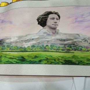 Xiang Embroidery Gift Scroll Embroidery Hanging Paintings Orange Island Young Chairman Mao Hanging Paintings Carry Abroad Academic Exchange Gifts
