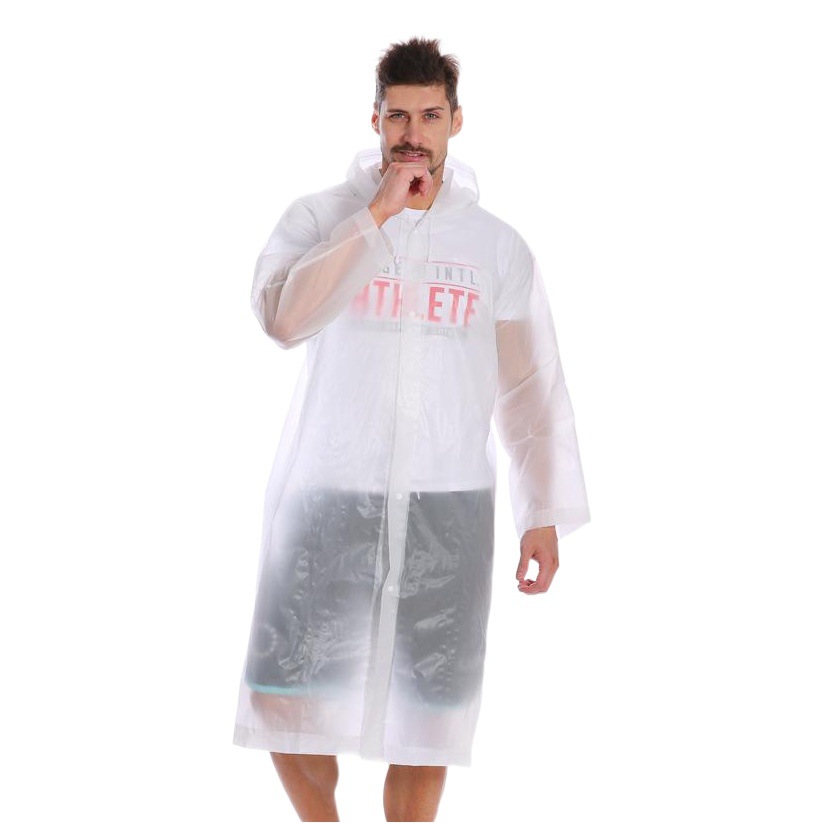 Impermeable no desechable poncho al por mayor para mujeres adultas largo EVA de una pieza portátil adulto transparente engrosado poncho