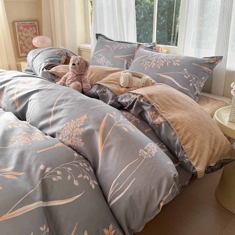 Parure de lit 4 pièces en coton aloe vera douceur de la peau_voghion.com