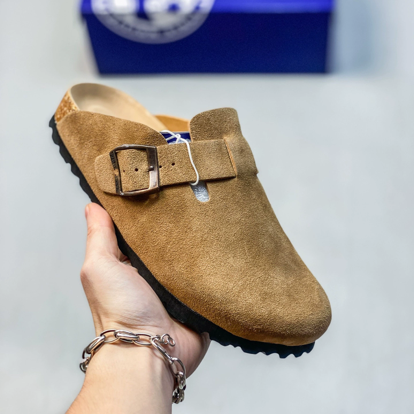 Высококачественные полуподкованные сандалии BK London серии Birkenstock для мужчин и женщин, однотонная пробковая толстая подошва нескользящая универсальная повседневная обувь