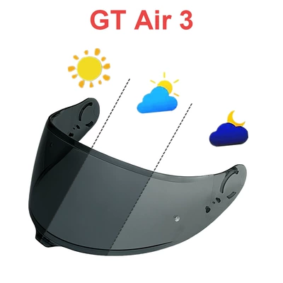 Gtair3 Helmet Lens Is Dəbilqə (Kaska) aksesuarları - gt-air-3-light-black-to-dark-black