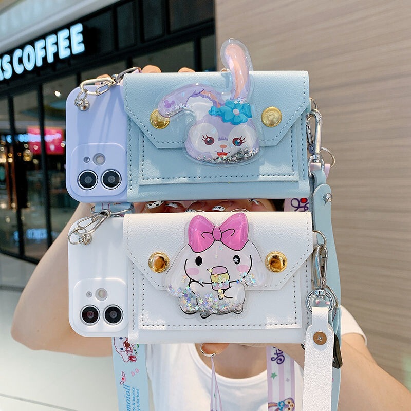 Foreign Trade Suitable for Samsung NOTE20 Star Dailu Yugui Dog Phone Case A32 Cartoon Card Bag S23 Crossbody Rope Soft