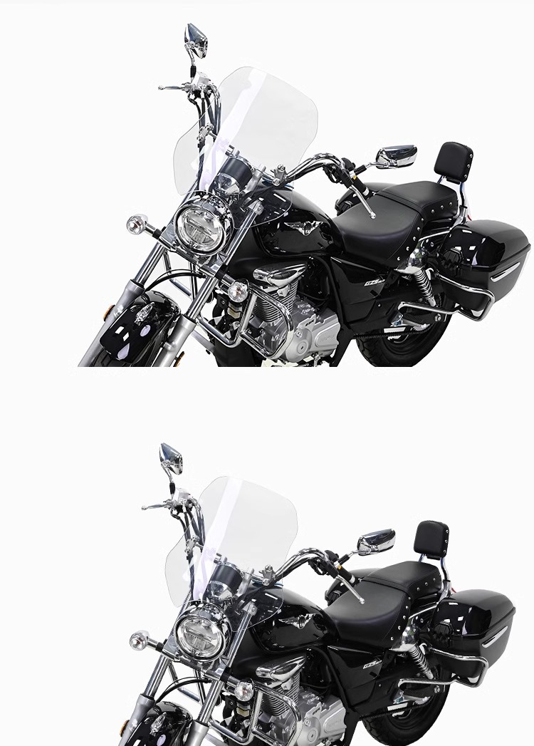 Muscle car Wolf suitable for Haojue GZS150 windshield windshield modification front windshield tempered glue anti-smashing special