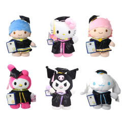 New Dual Star Academic Gown Graduation Doctor's Cap Master's Gown Melody Laurel Dog Plush Toy Figure