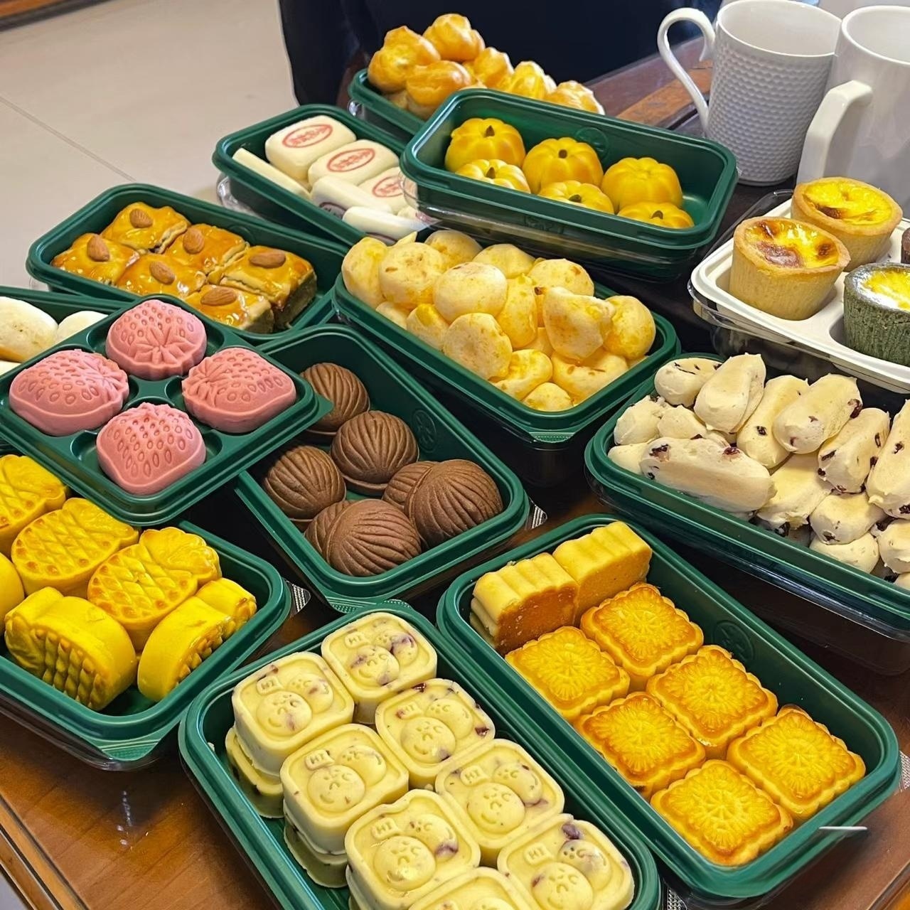 Río Luxi misma caja de estilo chino pastelería caja de embalaje pastel de melocotón dulce patata vieja dama pastel de plástico transparente comida merienda caja