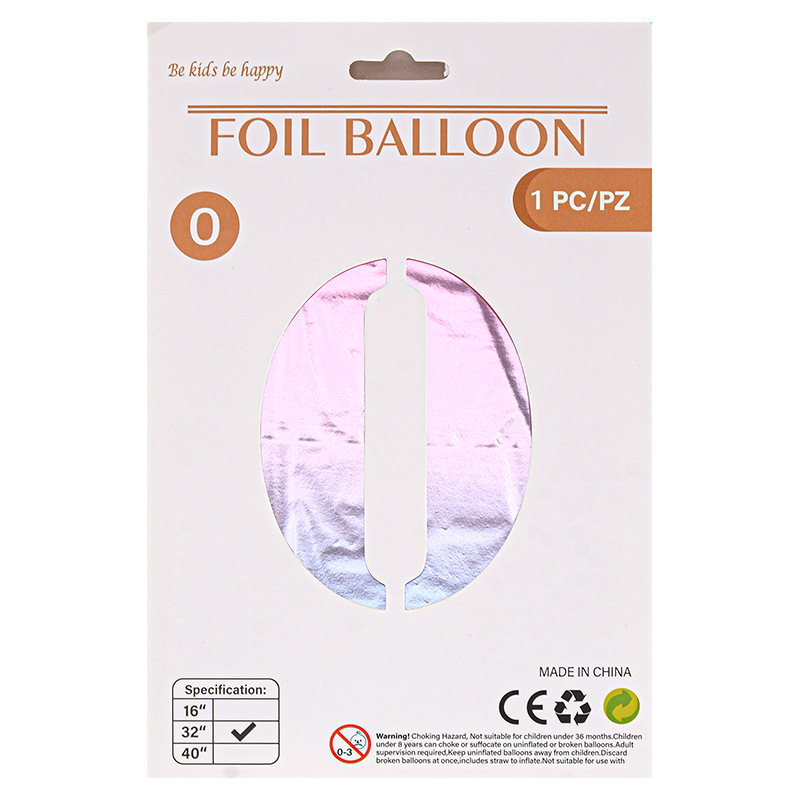 32 pulgadas Tarjeta de papel digital OPP globo de embalaje independiente fiesta de cumpleaños ambiente decorativo globo