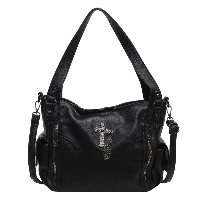 Bolso de mujer de comercio exterior transfronterizo, bolso de motocicleta, bolso cruzado europeo y americano, bolso de alta capacidad, bolso de mensajero de hombro casual retro