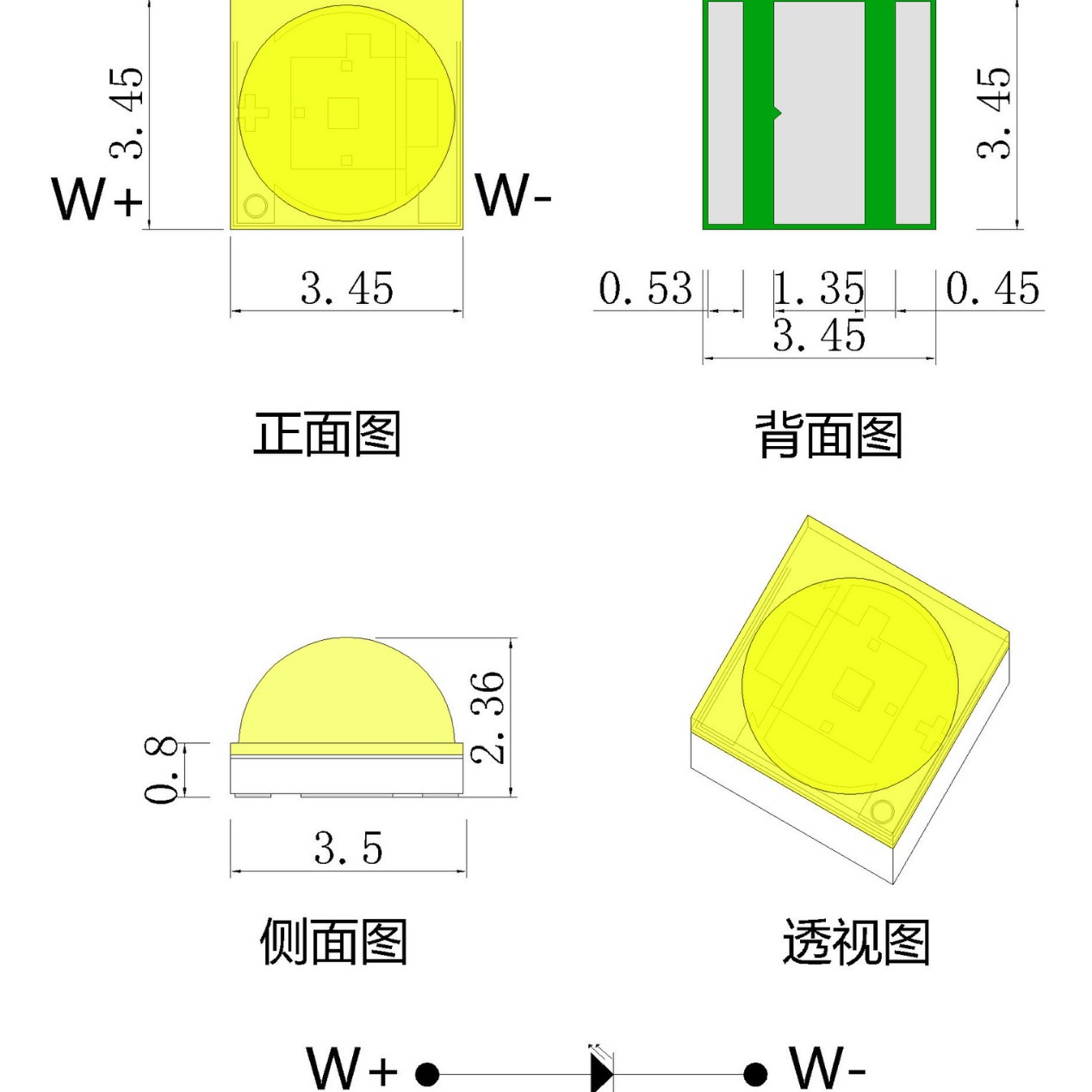 3535׹led3WֵͲ3535led׹