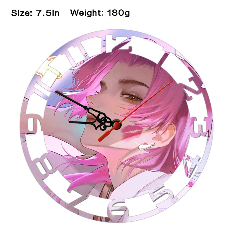 HUNTRIX猎魔女团挂钟儿童房间装饰艺术挂钟动漫装饰家用墙壁钟表|undefined