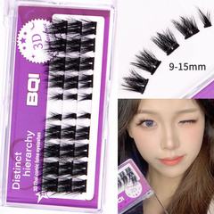 BQI3D泰式漫畫假睫毛 跨境外貿英文惡魔眼睫毛歐美狐系自然款睫毛