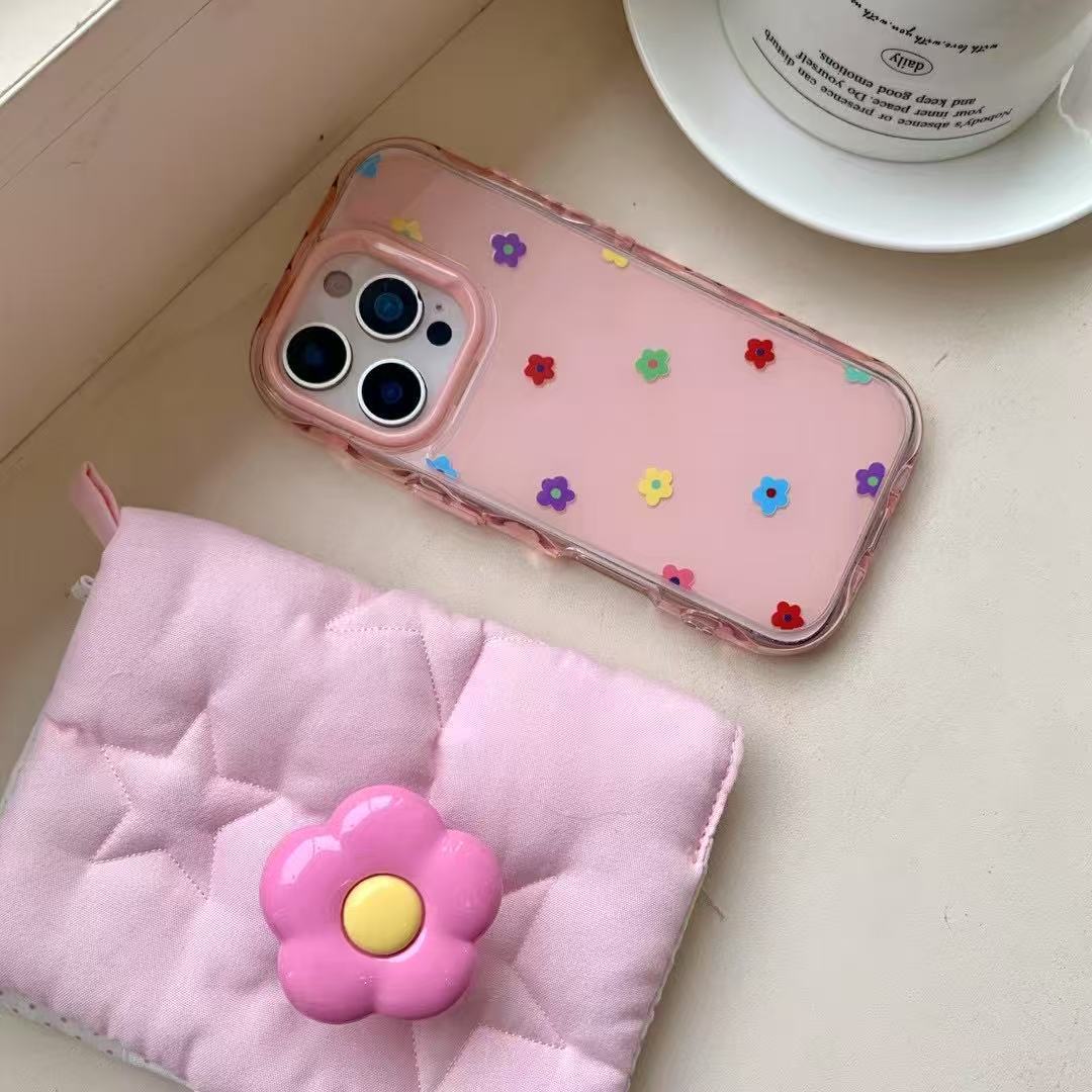 Flores de dopamina de colores para Apple 15Pro/16Pro funda para teléfono móvil 14PM verano 13 femenino 16PM pareja