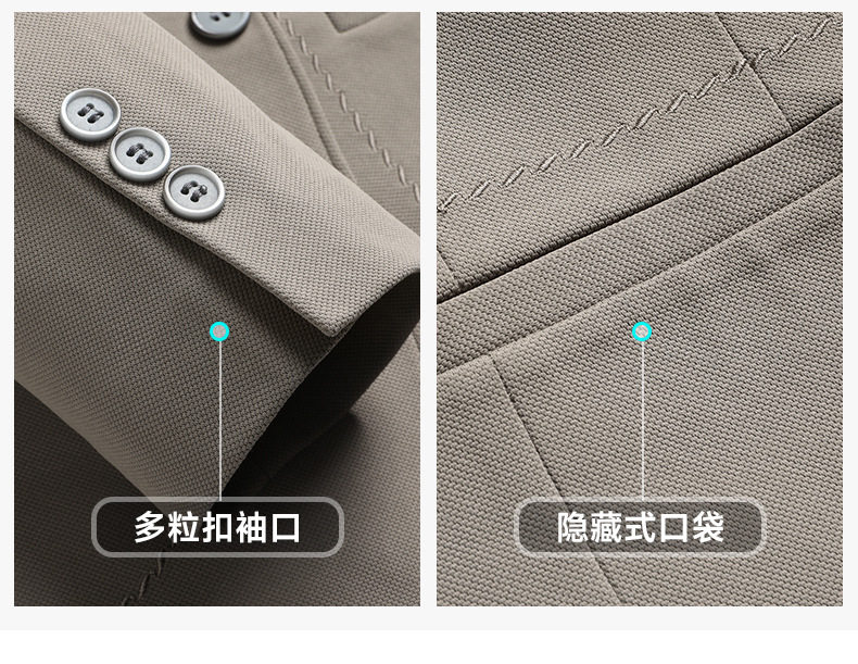 Áo vest nam dài tay màu trơn, chất liệu nylon co giãn không cần là, dáng ôm, kiểu mới mùa xuân thu — Màu be, Màu camel, Màu đen chi tiết 10