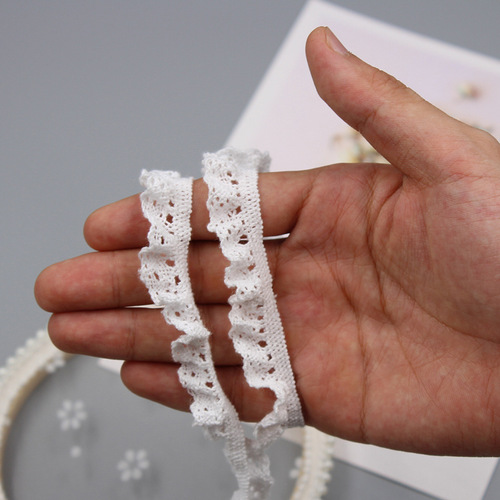 Off-white elastic cotton lace handmade fabric lace socks accessories skirt curtain hem decorative trim