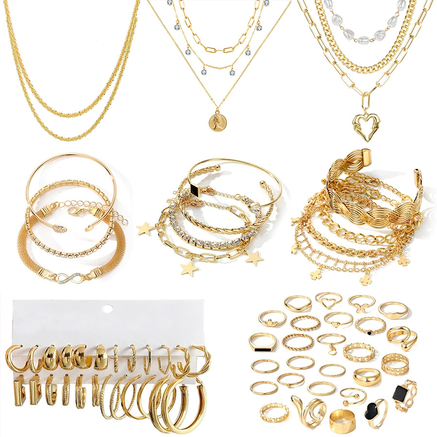 Набор ювелирных украшений из циркония, имитирующего жемчуг, с креативным дизайном, модный и элегантный, 54 предмета, для женщин (международная доставка).