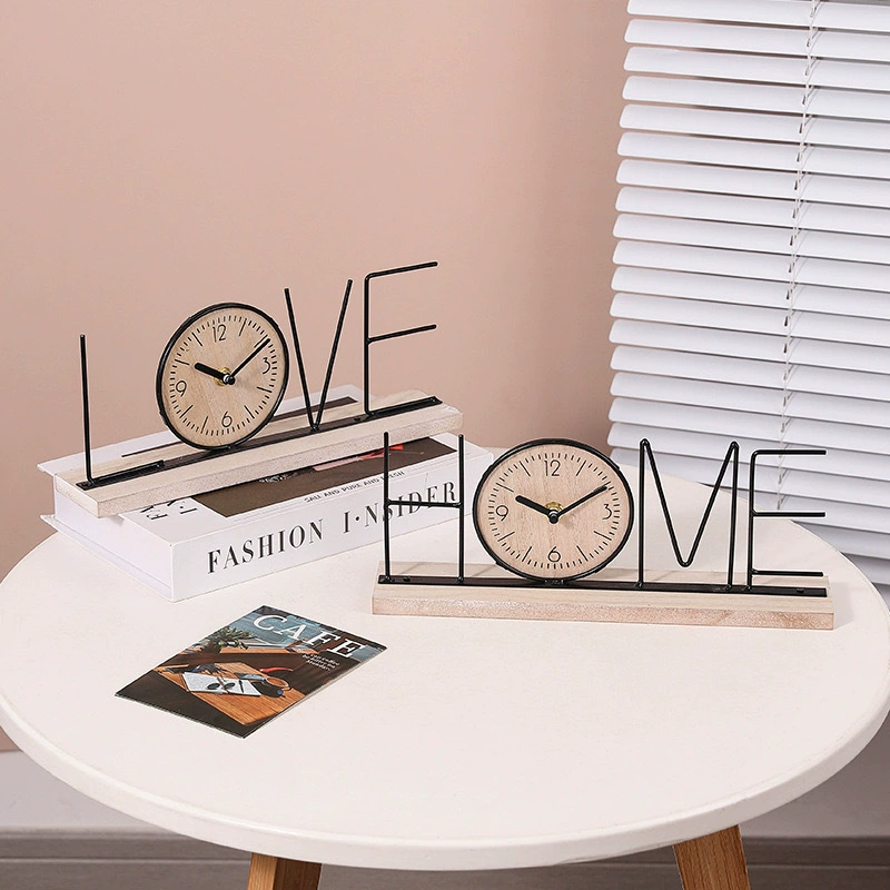 Креативные минималистичные часы, буквы, железные часы, часы, украшения для дома, гостиная, телевизор шкаф, столешница украшения