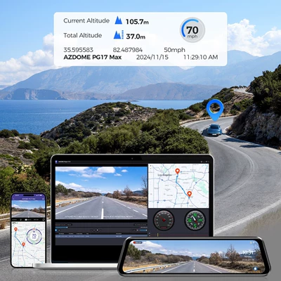 Driving recorder Rear Dual Recording 11.8" Rearview