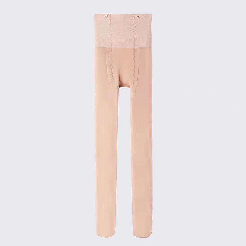 ❤Yinleman Town upgraded button style bare leg artifact, natural and natural detachable replacement double layer plus velvet leggings