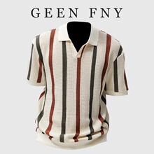 en Fny�����ο�Polo���ļ���֯��ʿ����ײɫë֯��������T����
