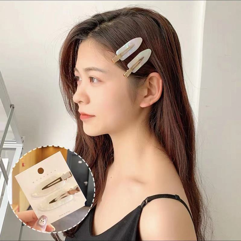 現物卸売り酢酸ヘアピン側前髪クリップ無痕ヘアピン女性夏ネット赤化粧アヒル口クリップ頭飾り|undefined