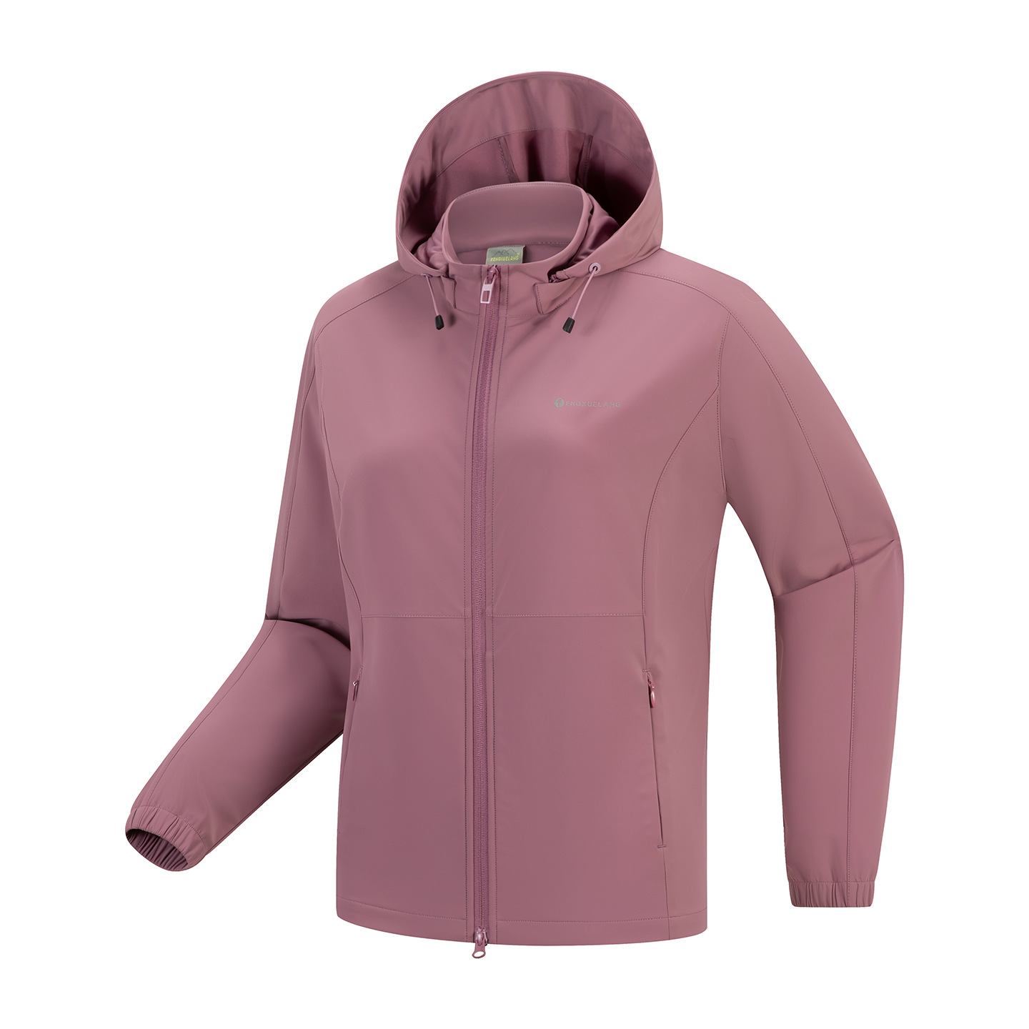 Spring and Autumn Thin Single-Layer Windbreaker for Women, Outdoor Sports Anti-Uv Breathable Hooded Jacket, Mountaineering Casual Top for Women