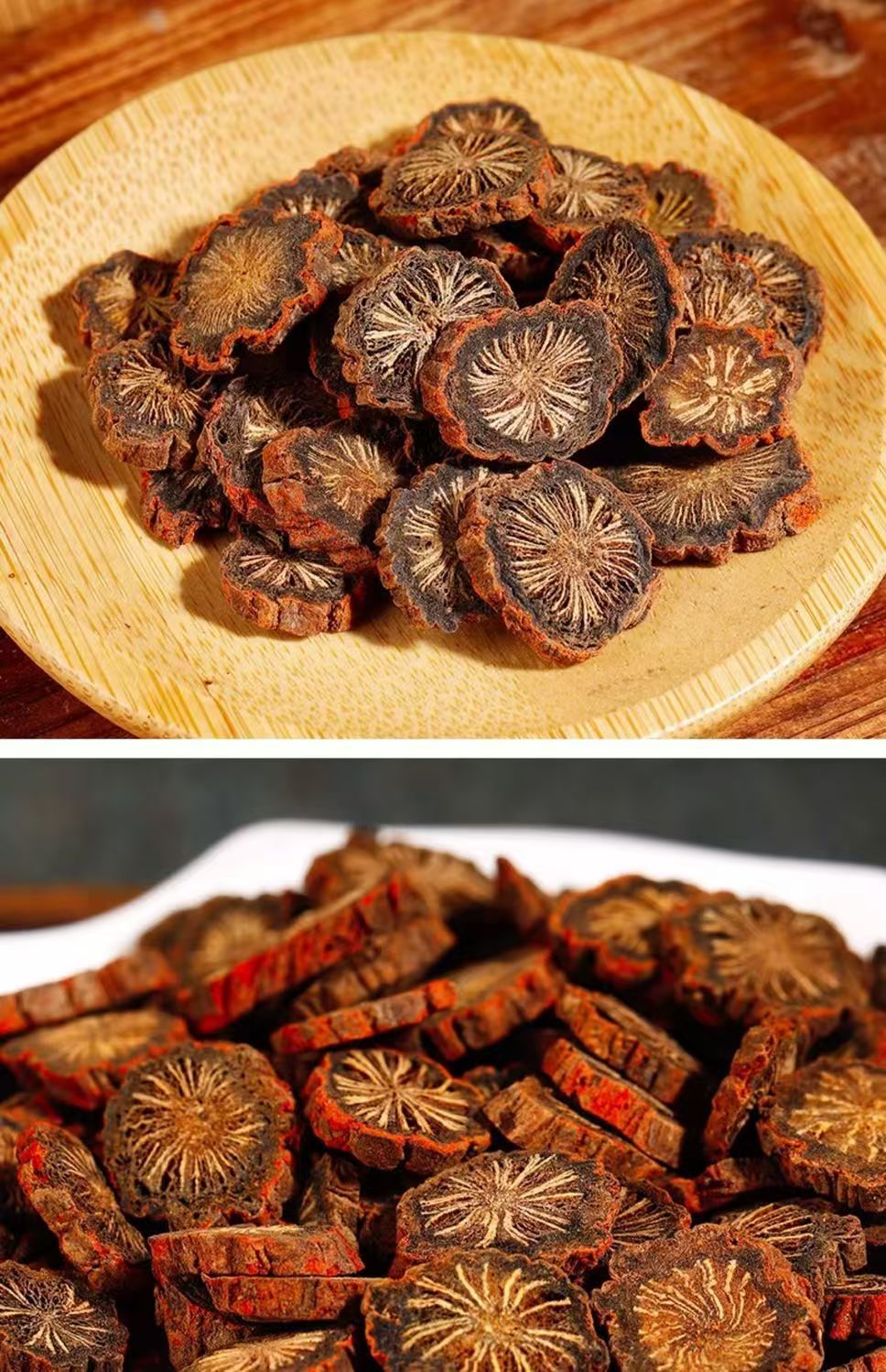 Purple Dan Shen Root Slices Zi Dan Shen Salvia miltiorrhiza Dried Sichuan Herb 500g for Decoction and Grinding in use