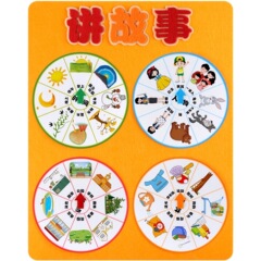 幼稚園の言語区の中クラスのクラスはストーリの教具を学んで図を見て文を作ってストーリの区の角の活動の材料を言います。