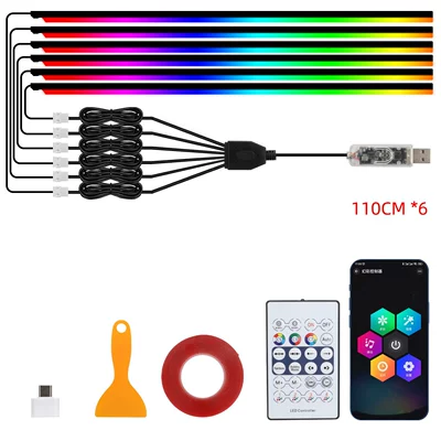 Other lights, central control atmosphere light modified - 3-control-app-remote-control-110cm6-drag-six