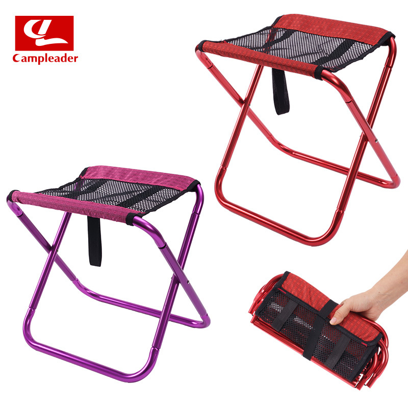 Outdoor Folding Stool Made of 7075 Aluminum Alloy, Suitable for Camping, Fishing, Hiking, and Waiting in Line for Trains