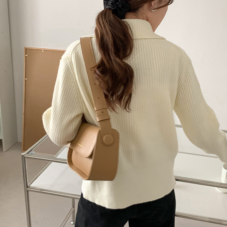 Bolso de las mujeres bolsa de mensajero de moda nicho de diseño bolsa de las axilas de las mujeres nueva correa de hombro ancha estilo coreano bolso crossbody bolsas