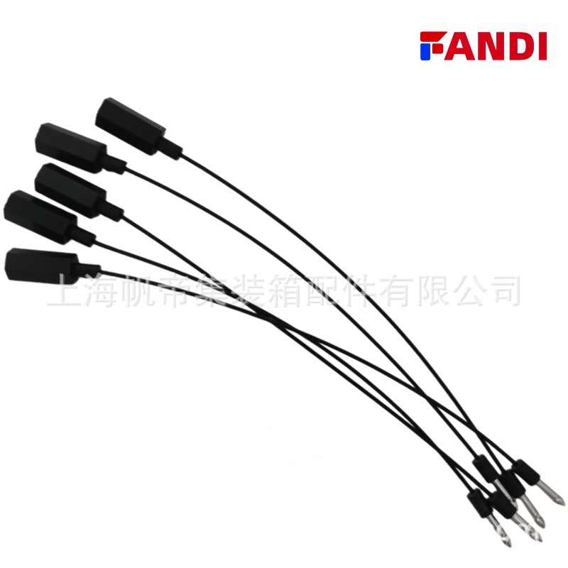 一次性六棱钢丝封铅钢丝绳包塑封条插扣式铅封固定式集装箱锁制作