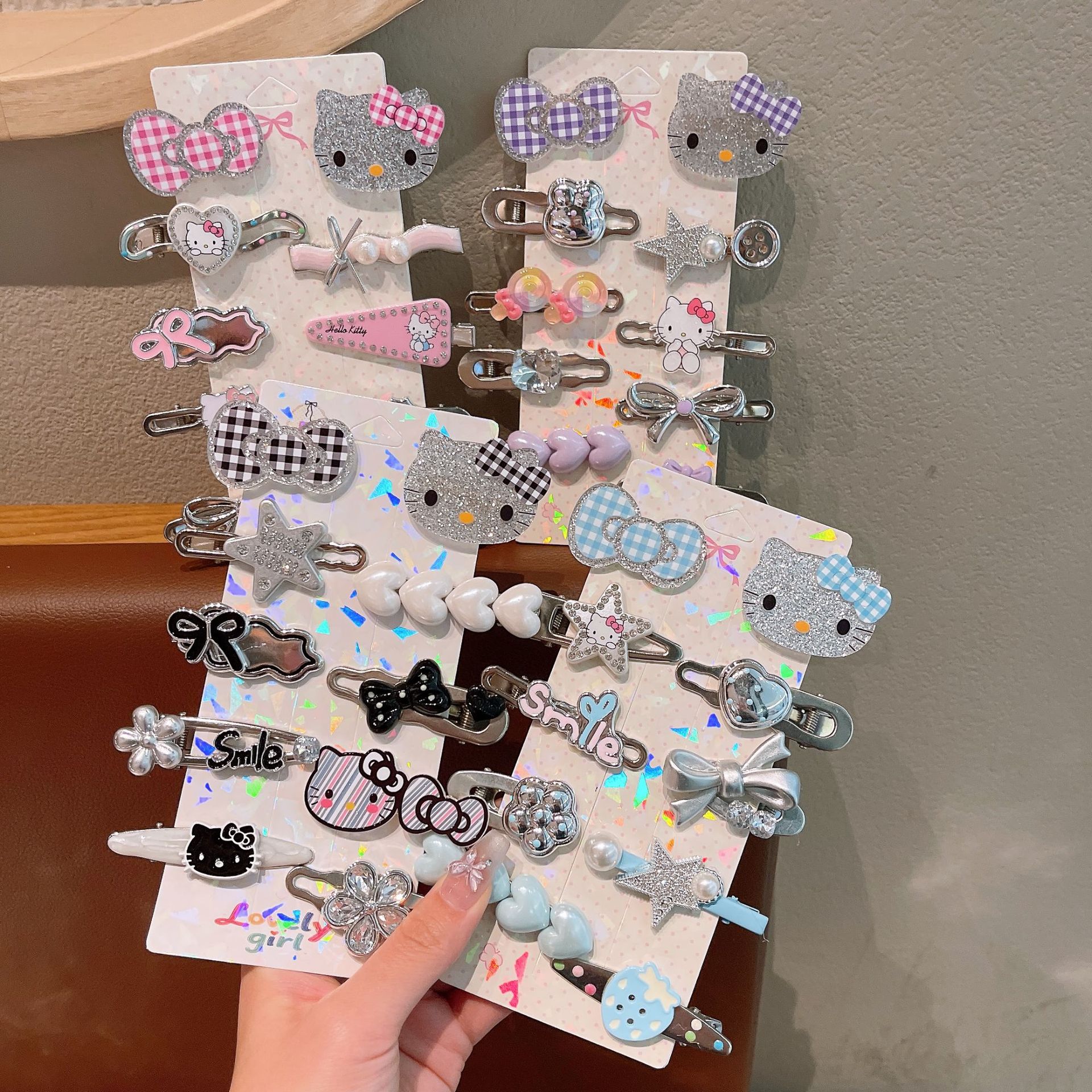 KT gato clip de dibujos animados clip de cabello para niños clip de frange niña dulce clip de cabello para niños clip de cabello para niños clip de cabello para niños