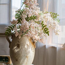 槐蕊仿真花复古红节日婚庆花艺橱窗装饰插花客厅餐桌摆设假花