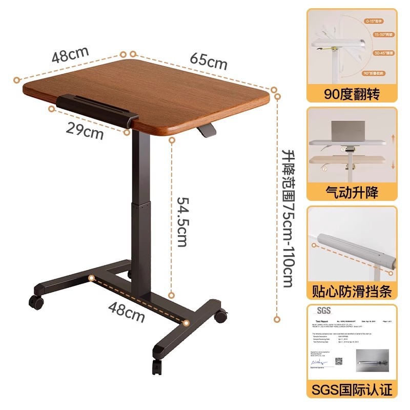 Mesa de elevación de computadora móvil de estudio doméstico escritorio de oficina multifuncional plegable pequeño escritorio de trabajo de pie