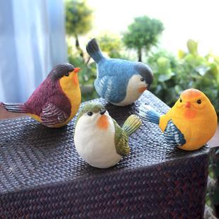 Creative Colorfulful Fake Bird Balcony Window Decoration Props Wine Cabinet Decoration Resin Micro Landscape Bird Weidong