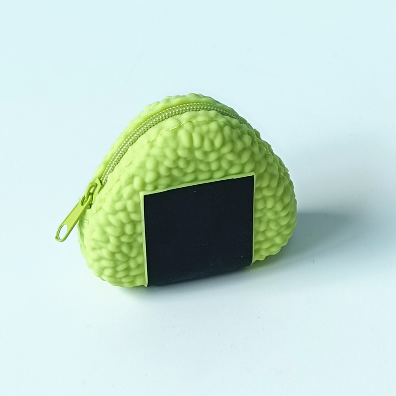 Creativa nueva bolsa de silicona simulación de sushi bolsa de almacenamiento de partículas convexas puede imprimir logotipo de piedra bolsa de cambio de silicona