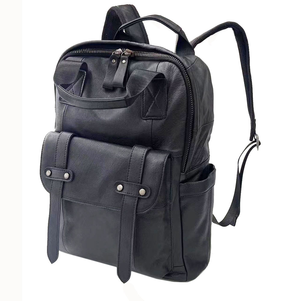 Leather Men's Backpack, Business Bag, Tablet Computer Backpack, Cowhide Sports Backpack_voghion.com